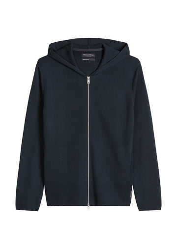 Kapuzen-Strickjacke im Regular Fit mit Zwei-Wege-Zipper