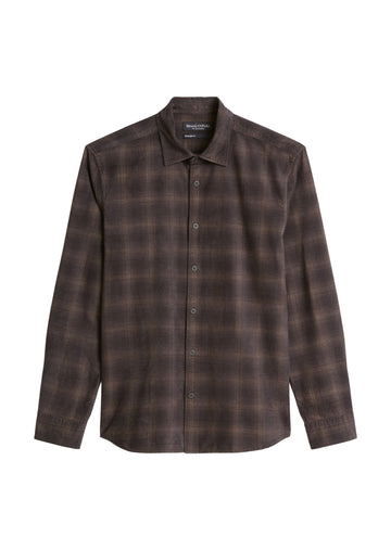 Karohemd im Regular Fit aus samtigen Baumwoll-Twill