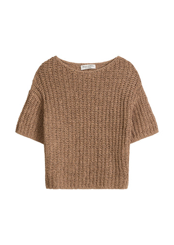 Kurzarm-Strickpullover 