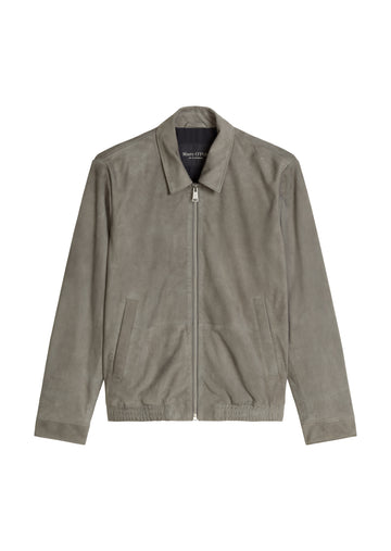 Lederjacke im Regular Fit aus Veloursleder