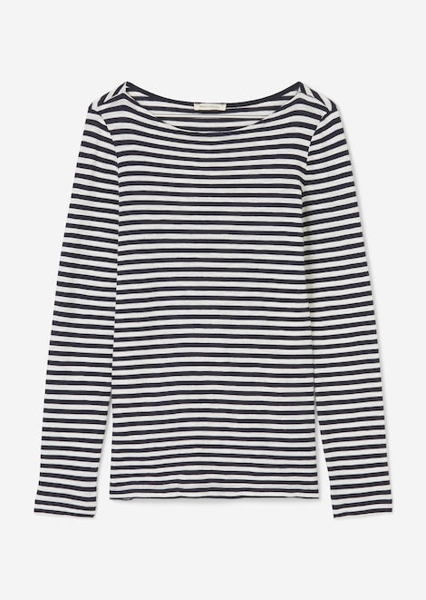 Marc O'Polo Langarmshirts  dunkelblau