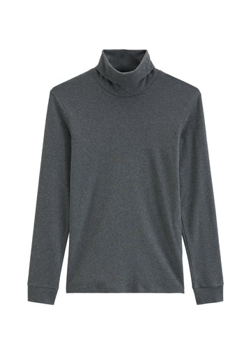 Rollkragen-Longsleeve im Regular Fit