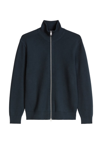 Strickjacke im Regular Fit mit Stehkragen