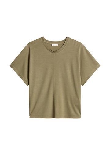 T-Shirt im Regular Fit aus fließendem Lyocell-Baumwolle-Mix