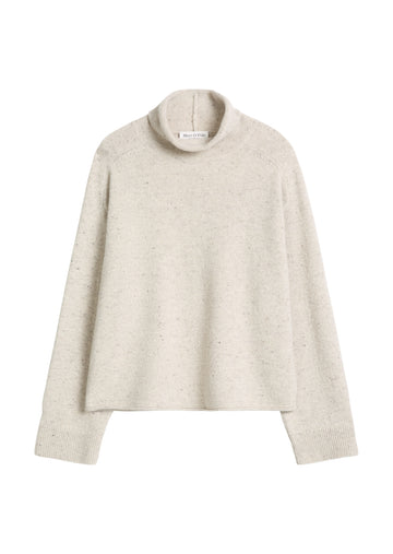 Tweed-Pullover Regular mit Rollkragen