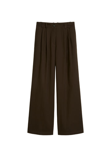Wide Fit Bundfaltenhose