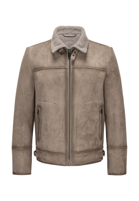 Milestone Lederjacken  beige