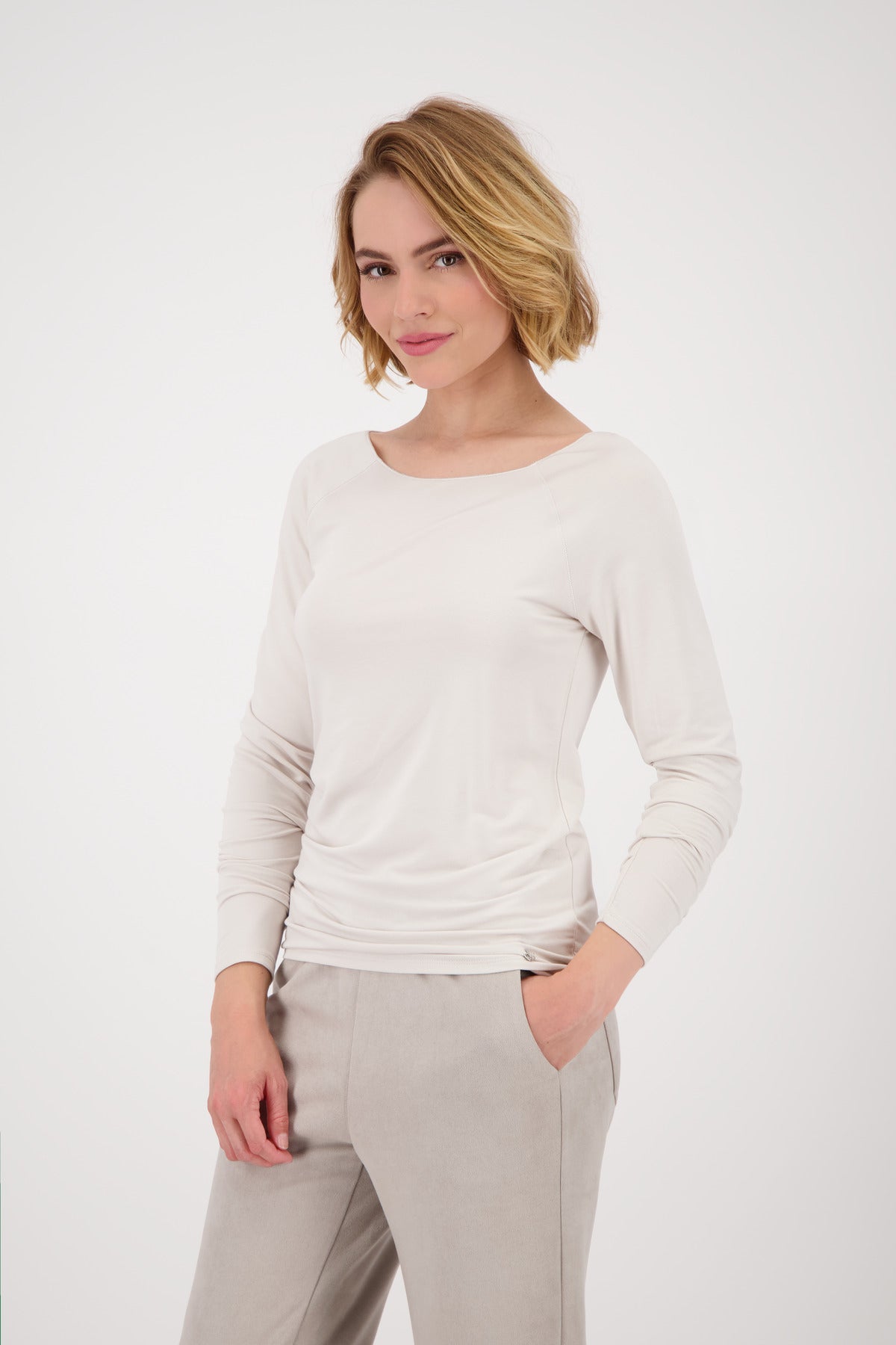 Monari Langarmshirts  creme