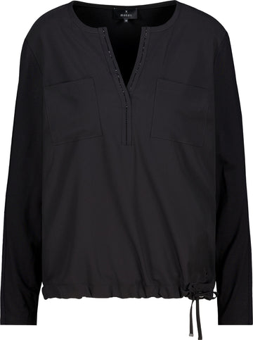Blusenshirt mit Satinoptik