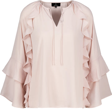 Chiffonbluse mit Rüschendetails