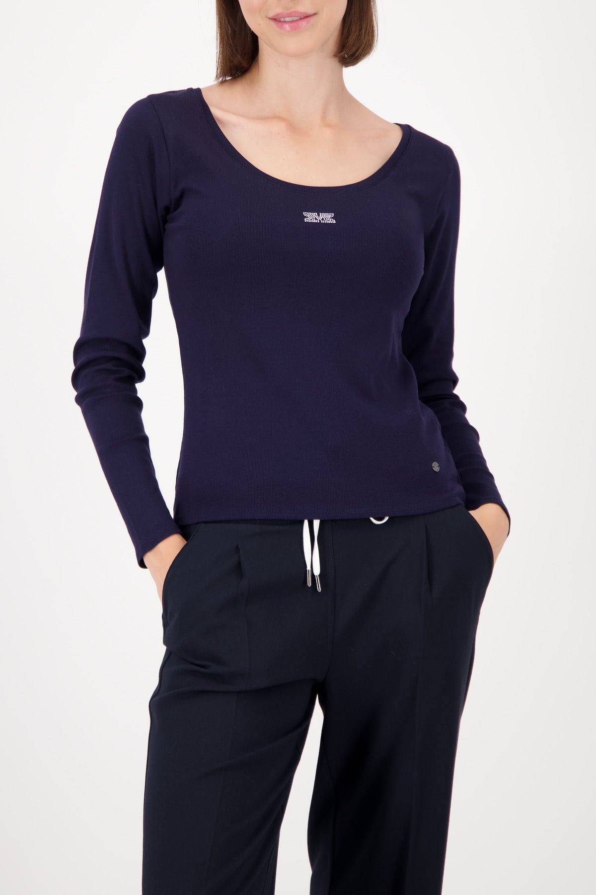 Monari Langarmshirts  dunkelblau