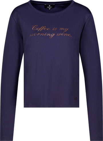 Langarmshirt mit Strassschriftzug