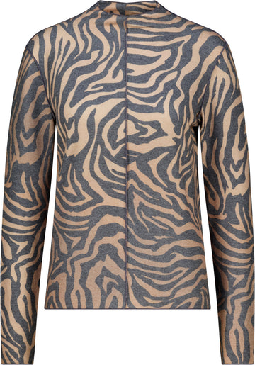 Langarmshirt mit Zebra-Muster