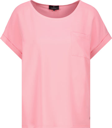 Monari Blusenshirt mit Ärmelaufschlag und Brusttasche