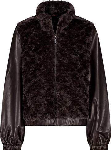 Monari Jacke mit Kunstfell