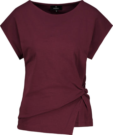 Monari: T-Shirt mit Knotendetail und Frontschlitz