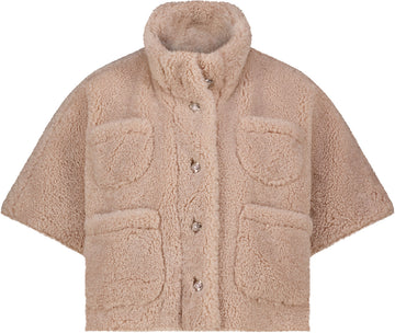 Monari Teddy Cape mit Schmuckknöpfen