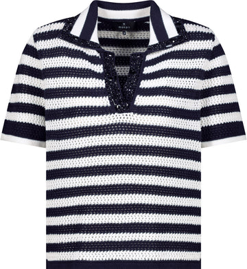 Ajour-Polo-Pullover