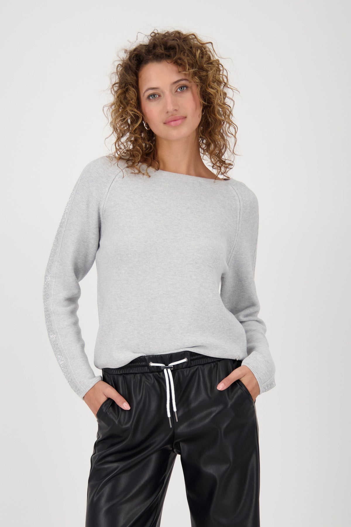 Monari Pullover  hellgrau
