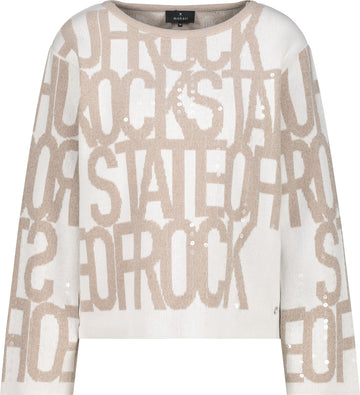 Pullover mit Text-Muster