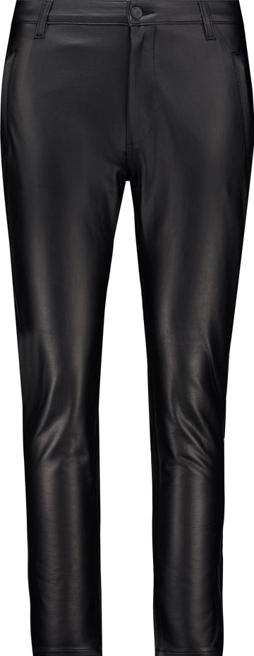 Röhrenhose mit Lederoptik
