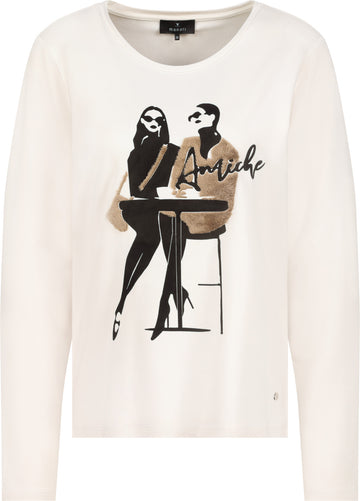 Shirt mit Fellapplikationen