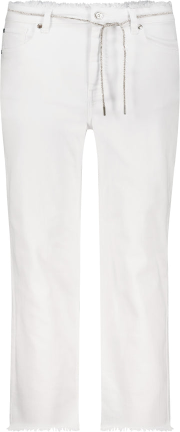 Straight-Leg-Jeans mit Fransendetails