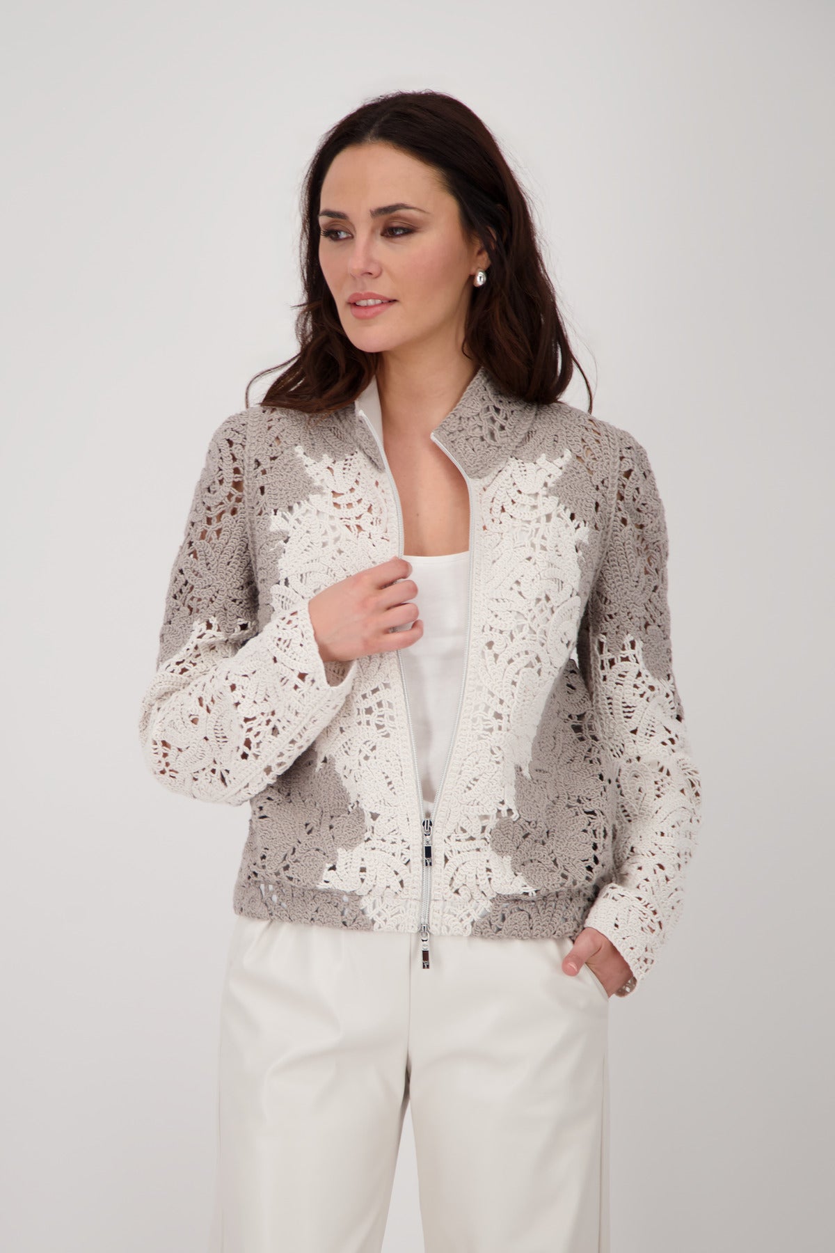 Monari Strickjacken  beige