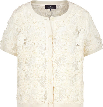 Strickjacke mit Blumenmuster