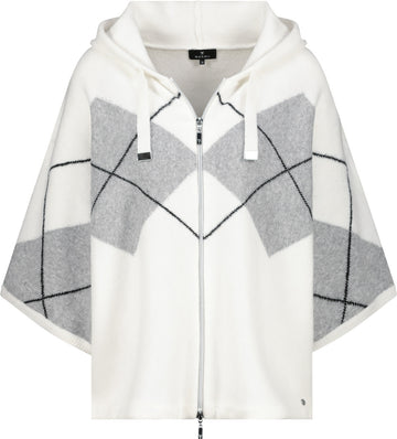 Strickjacke mit Karo-Muster,