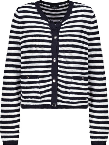 Strickjacke mit Streifen