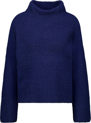 Strickpullover aus Chenillegarn mit Stehkragen