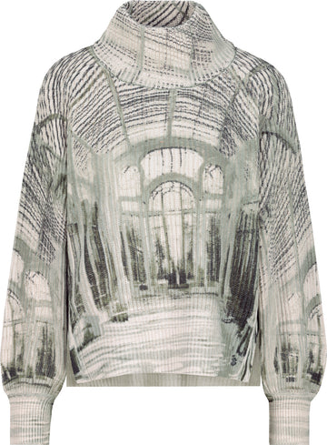 Strickpullover mit Gallery-Print