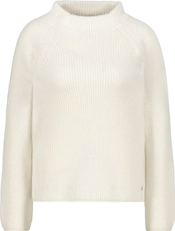 Strickpullover mit Stehkragen