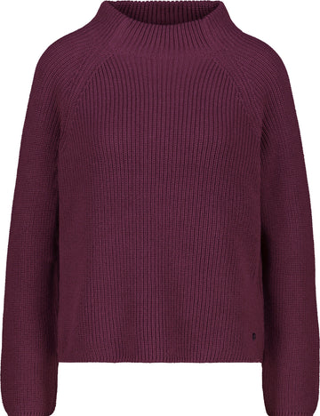 Strickpullover mit Stehkragen