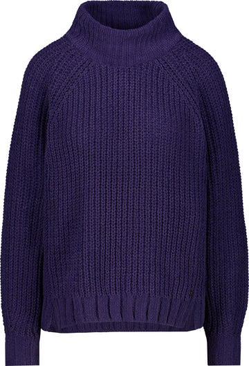 Strickpullover mit Stehkragen