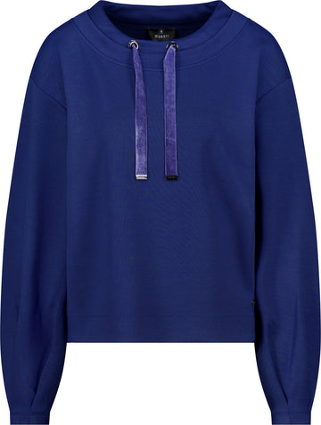 Sweatshirt mit samtigem Bindeband