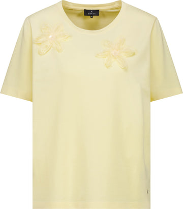 T-Shirt mit 3D-Blumen
