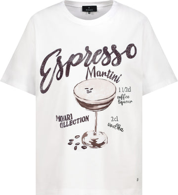 T-Shirt mit Espresso-Print