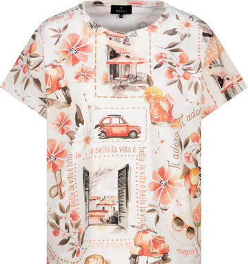 T-Shirt mit Italymuster
