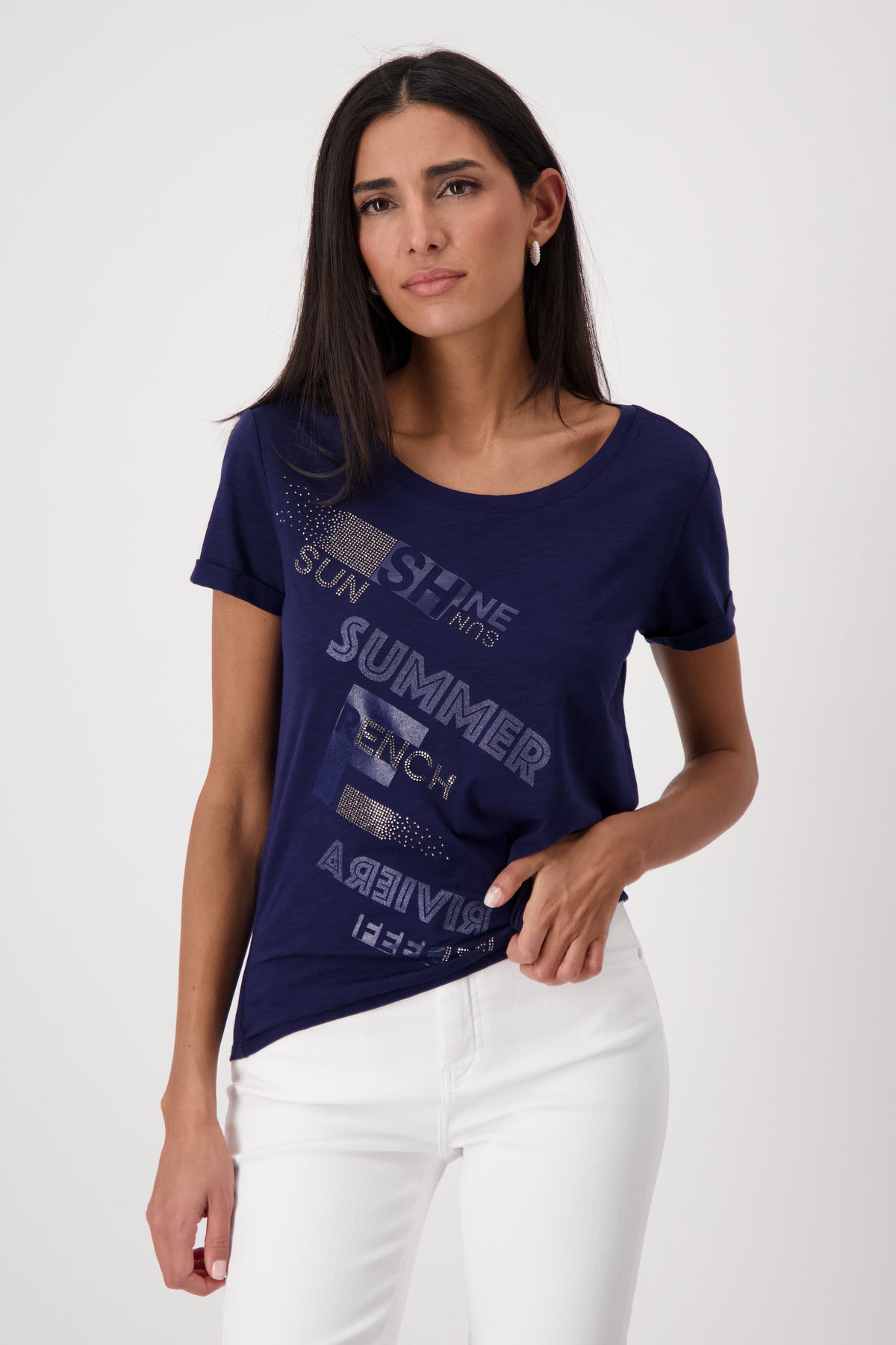 Monari T-Shirts  dunkelblau
