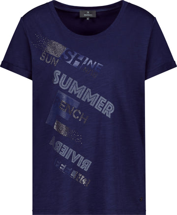 T-Shirt mit Schmuckschrift