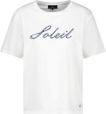 T-Shirt mit Schmuckschrift
