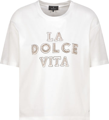 T-Shirt mit Schmuckschrift