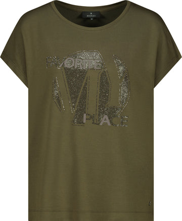 T-Shirt mit Strasssteinen
