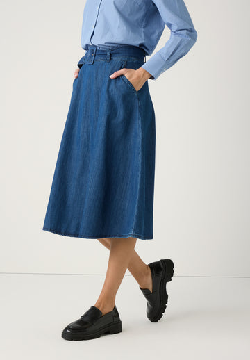 Jeansrock mit Gürtel