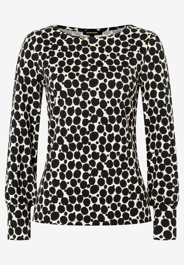 Langarmshirt mit großem Tupfen-Print