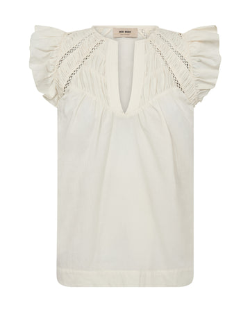 MMWoda Izha – Baumwollbluse mit Rüschendetail