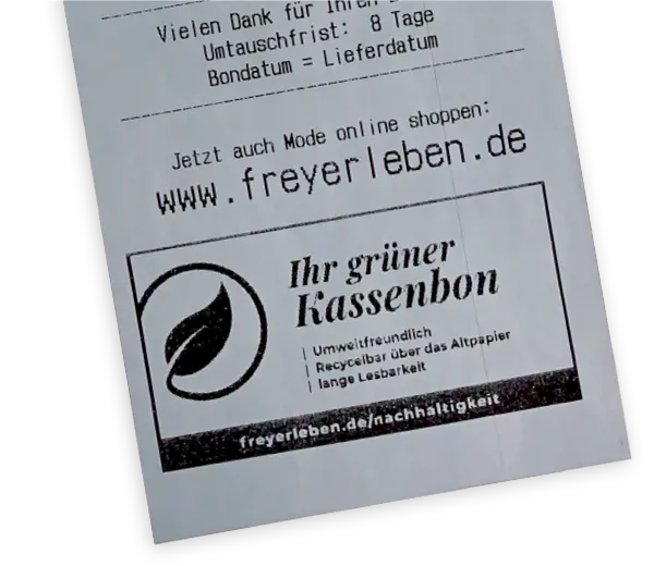 Der nachhaltige Kassenbon von FREY