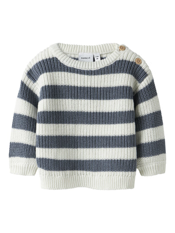 Strickpullover mit Streifen
